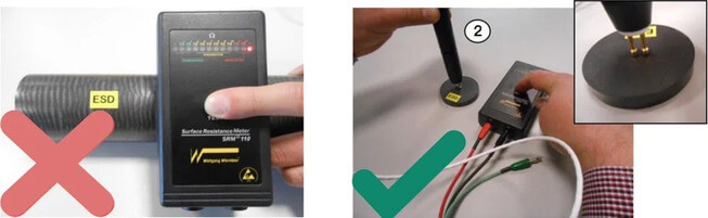 筆式儀器 | 表面電阻測量正確與錯誤示範