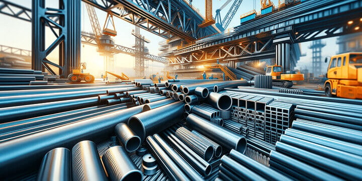 Carbon steel is commonly used as the foundational material for construction, roads, machinery manufacturing, and transportation equipment